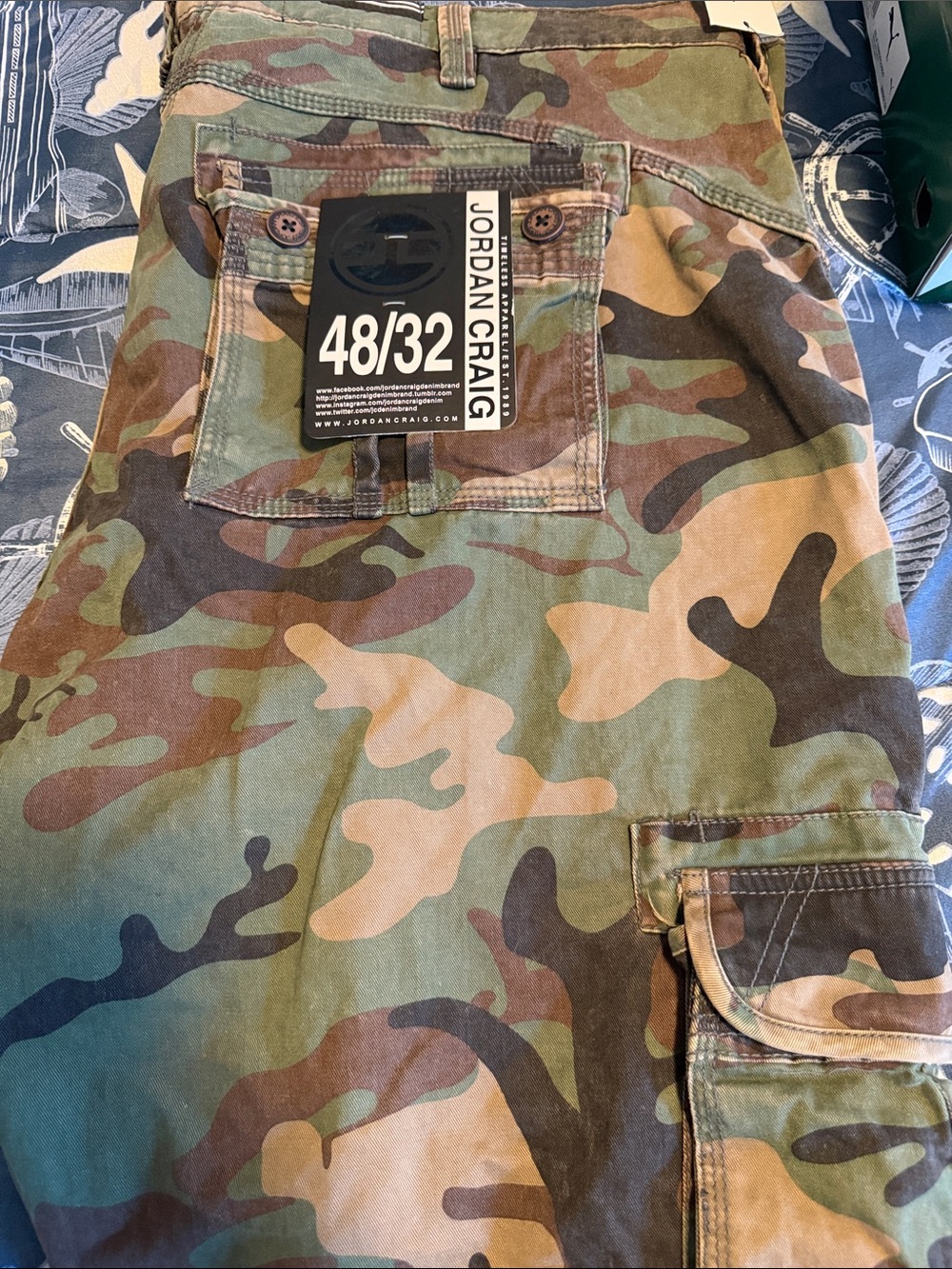 Jordan Craig Men's Camo Cargo Pants - Green, Brown, Black
